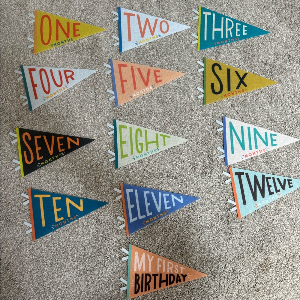 Monthly Milestone Pennant Set
